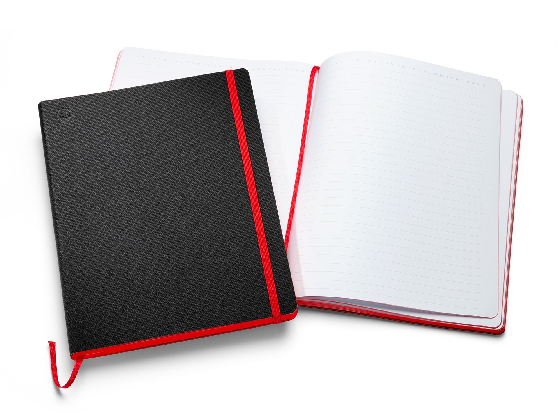 Leica Notebook - Black Diamond Leather Cover, Special Format for Journaling, Note Taking & Sketching - Perfect for Office, Travel & Gift Giving