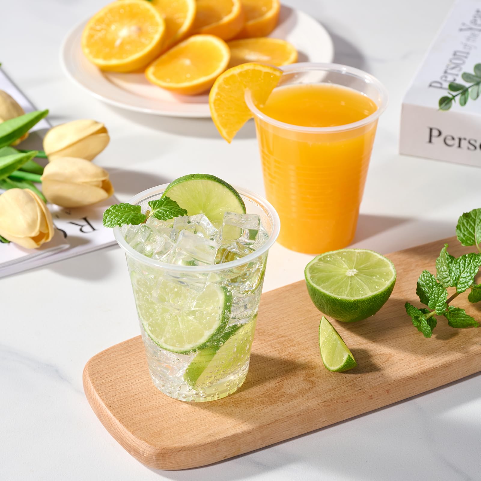 Vplus 2000 Pack 12 oz Clear Plastic Cups - Disposable Drinking Cups for Cold Beverages, Bulk Party Supplies for Weddings, Events & Business Use - Perfect for Parties, Picnics, Offices and Catering Services