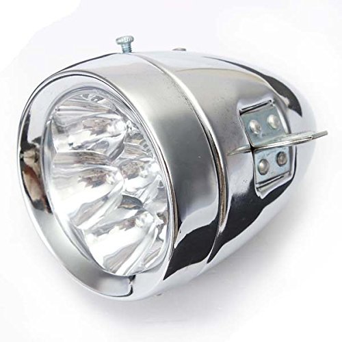 Vintage Retro Bicycle Headlight - 7 LED Bike Front Light with Adjustable Bracket for Fixie, Cruiser & Commuter Bikes | Perfect for Night Riding & Urban Cycling Safety
