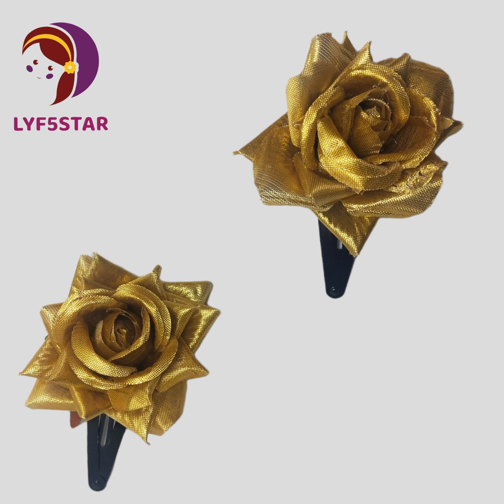 LYF5STAR Handmade Rose Hair Clips for Women - Elegant Bridal Hair Accessories for Weddings, Prom & Parties (Pack of 4) | Perfect for Brides, Bridesmaids & Special Occasions