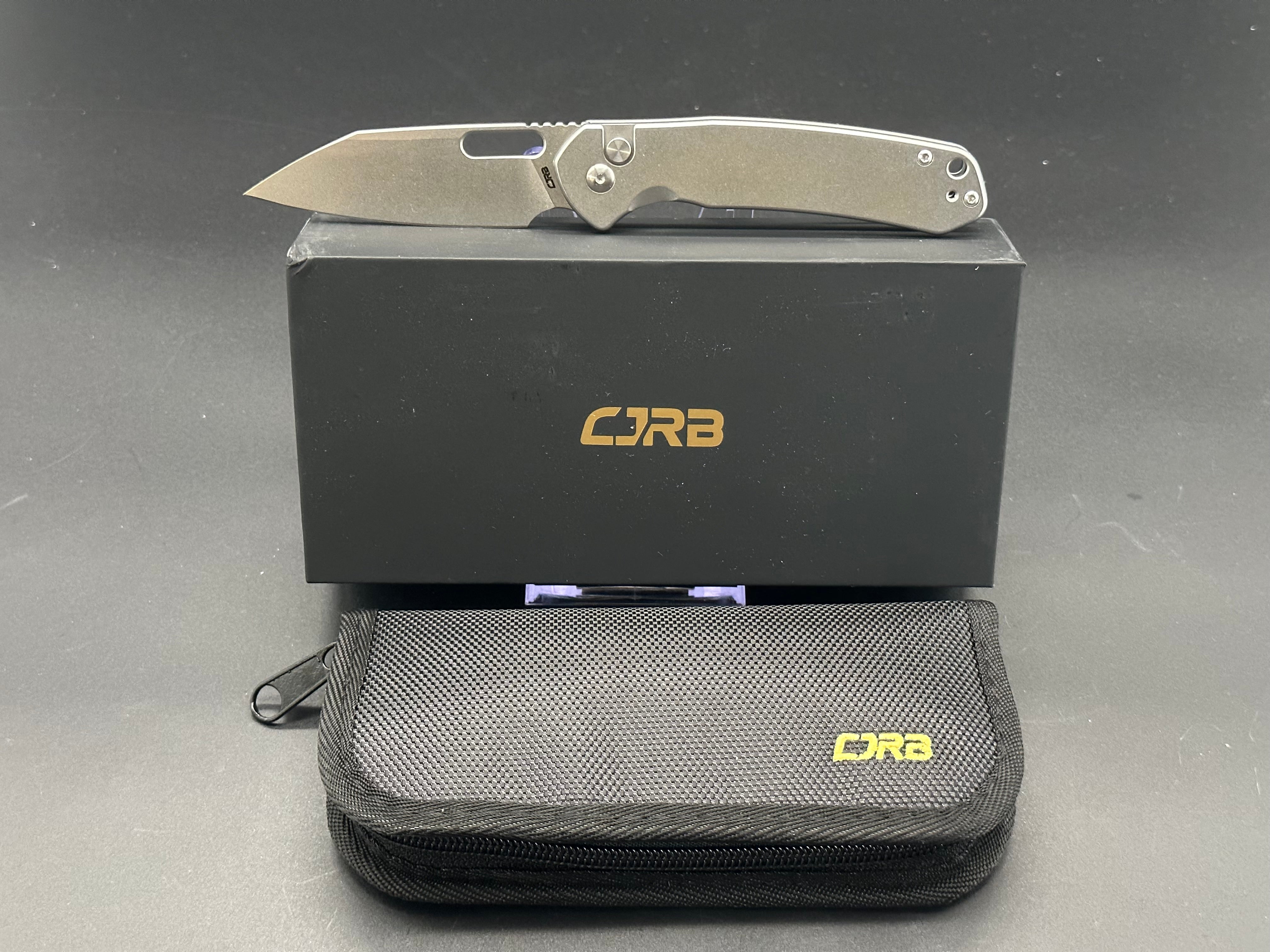 CJRB Pyrite Wharncliffe Folding Knife - Premium Stainless Steel Blade & Ergonomic Handle - Perfect for EDC, Outdoor Camping, and Tactical Use