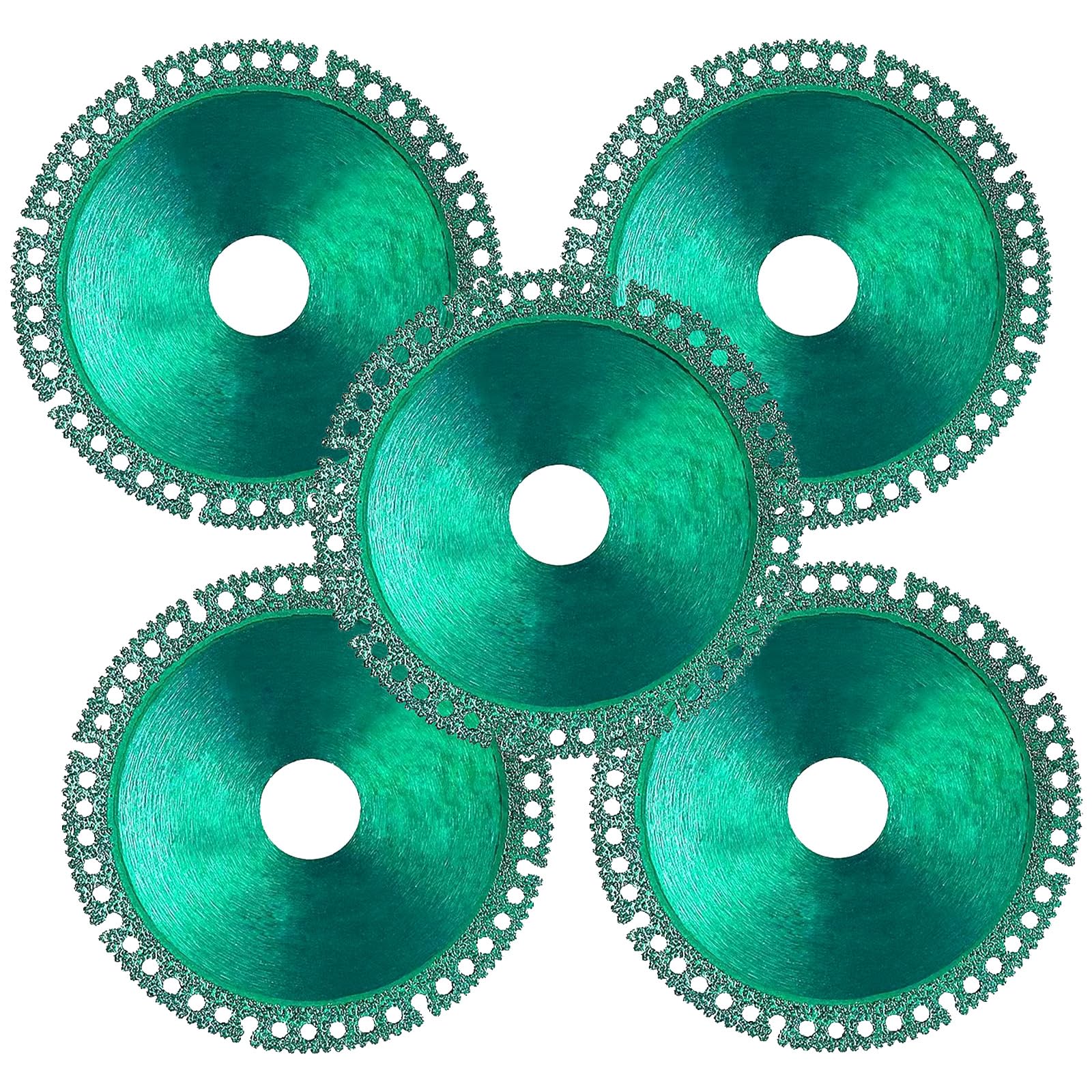 4-Inch Ultra-Thin Diamond Cutting Blade - Indestructible Angle Grinder Disc for Glass, Wood, Stone, Metal & Ceramic Tile | Multi-Purpose Saw Wheel for DIY, Construction & Metalworking Projects (Green)