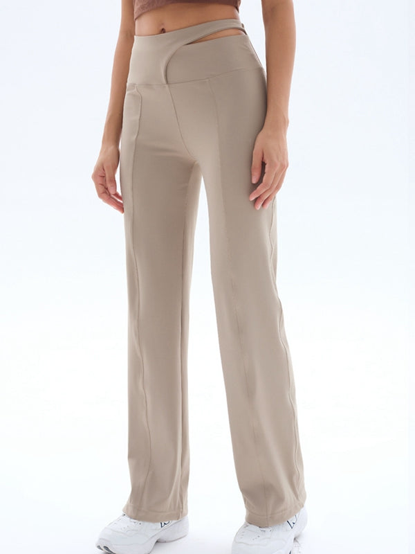ZASUWA Women's Sexy High Waist Cutout Fashion Pants - Trendy Clubwear & Night Out Outfits for Parties & Dating