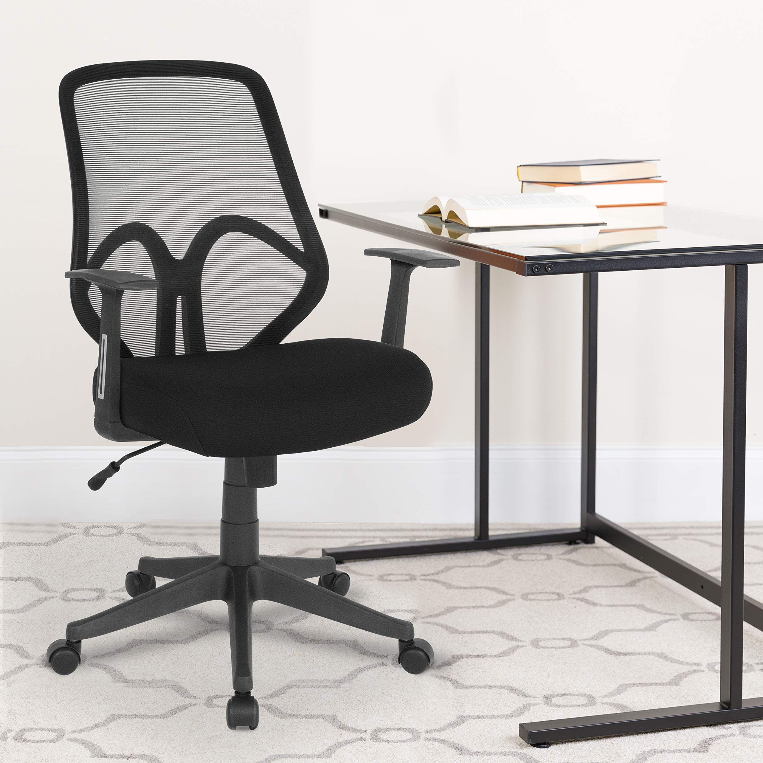 Ergonomic High Back Black Mesh Office Chair with Adjustable Arms - Perfect for Home Office, Gaming & Workspace Comfort