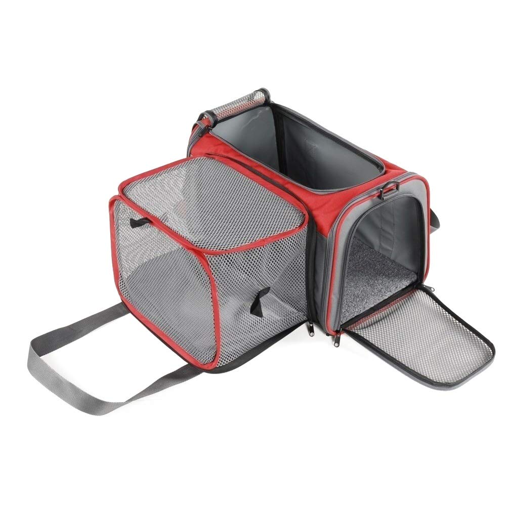Portable Dog Carrier Bag - Breathable Soft-Sided Pet Travel Carrier for Small Dogs & Cats - Lightweight & Foldable for Airplane, Car, Hiking, Walking & Outdoor Adventures