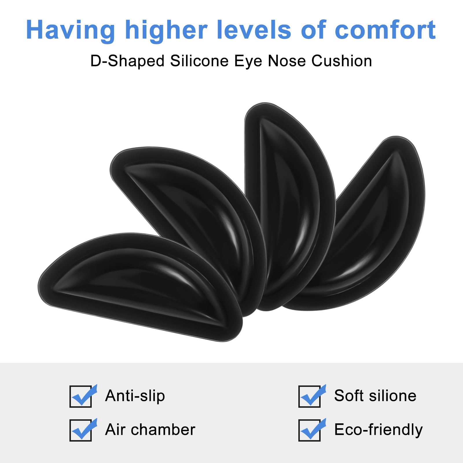 10 Pairs Black Silicone Non-Slip Eyeglass Nose Pads - Adhesive Replacement Nose Grips for Glasses & Sunglasses - Perfect for Comfort, Secure Fit and All-Day Wear
