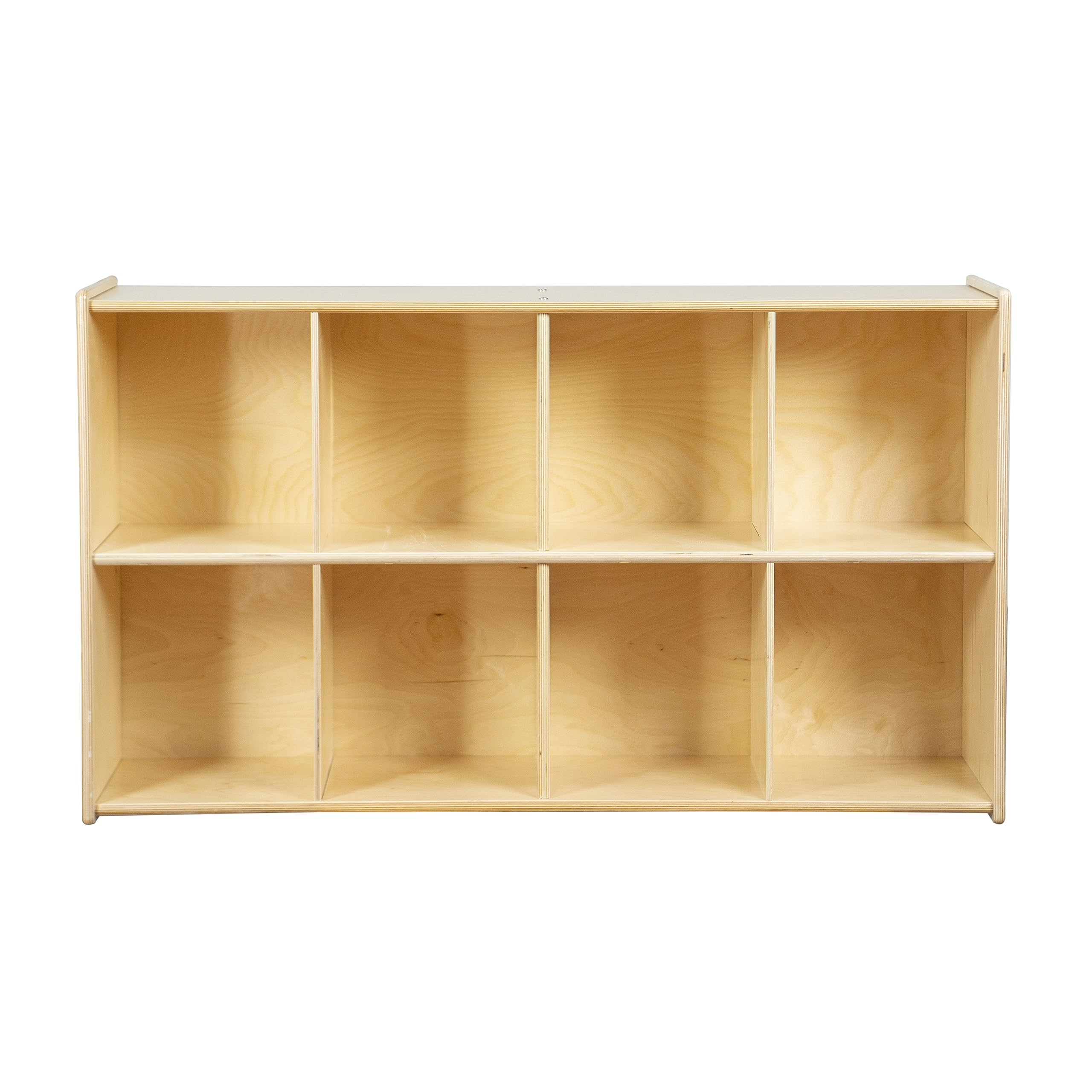 Contender Birch 8-Cubby Storage Unit - Montessori Cube Locker Shelf for Organizing Backpacks, Toys & Books - 2-Tier Shelving Unit for Classroom, Living Room or Office - Perfect for Kids' Room, Playroom & Home Organization