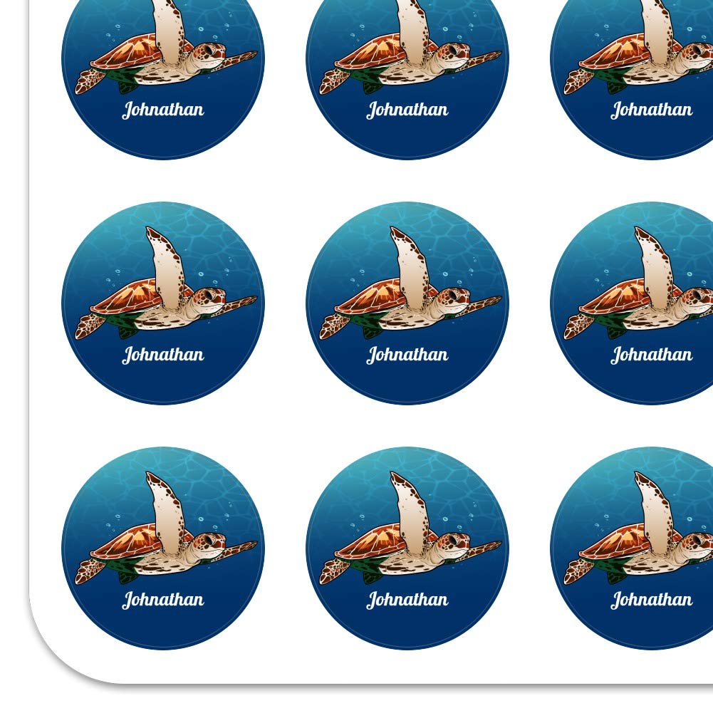 Custom Sea Turtle Planner Stickers - 1 Line Personalized Calendar Decals for Scrapbooking & Crafting | Perfect for Bullet Journals, DIY Projects & Gift Giving
