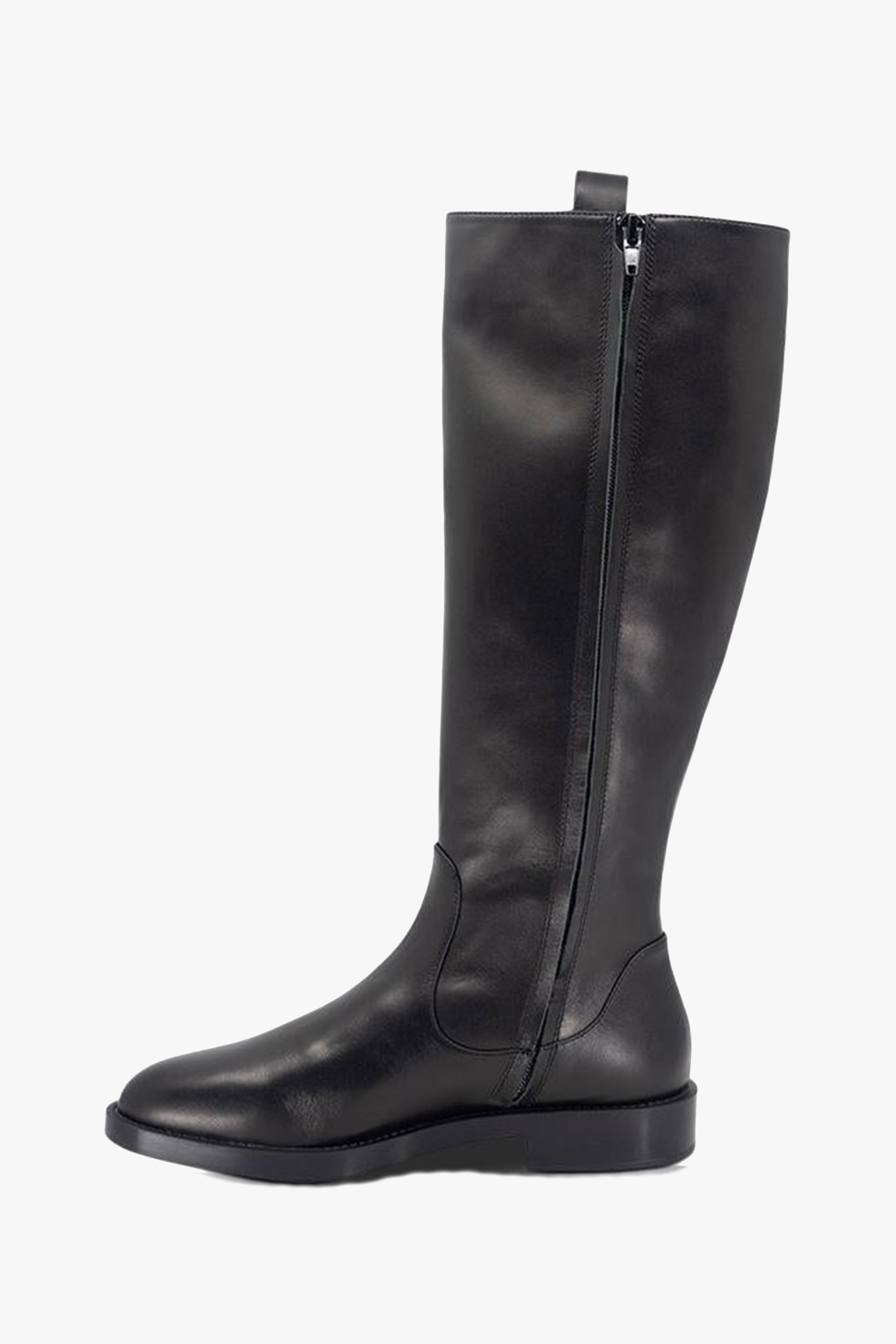 Huntley Black Low Heel Tall Boots for Women - Comfortable Knee High Winter Boots for Casual Wear & Outdoor Activities