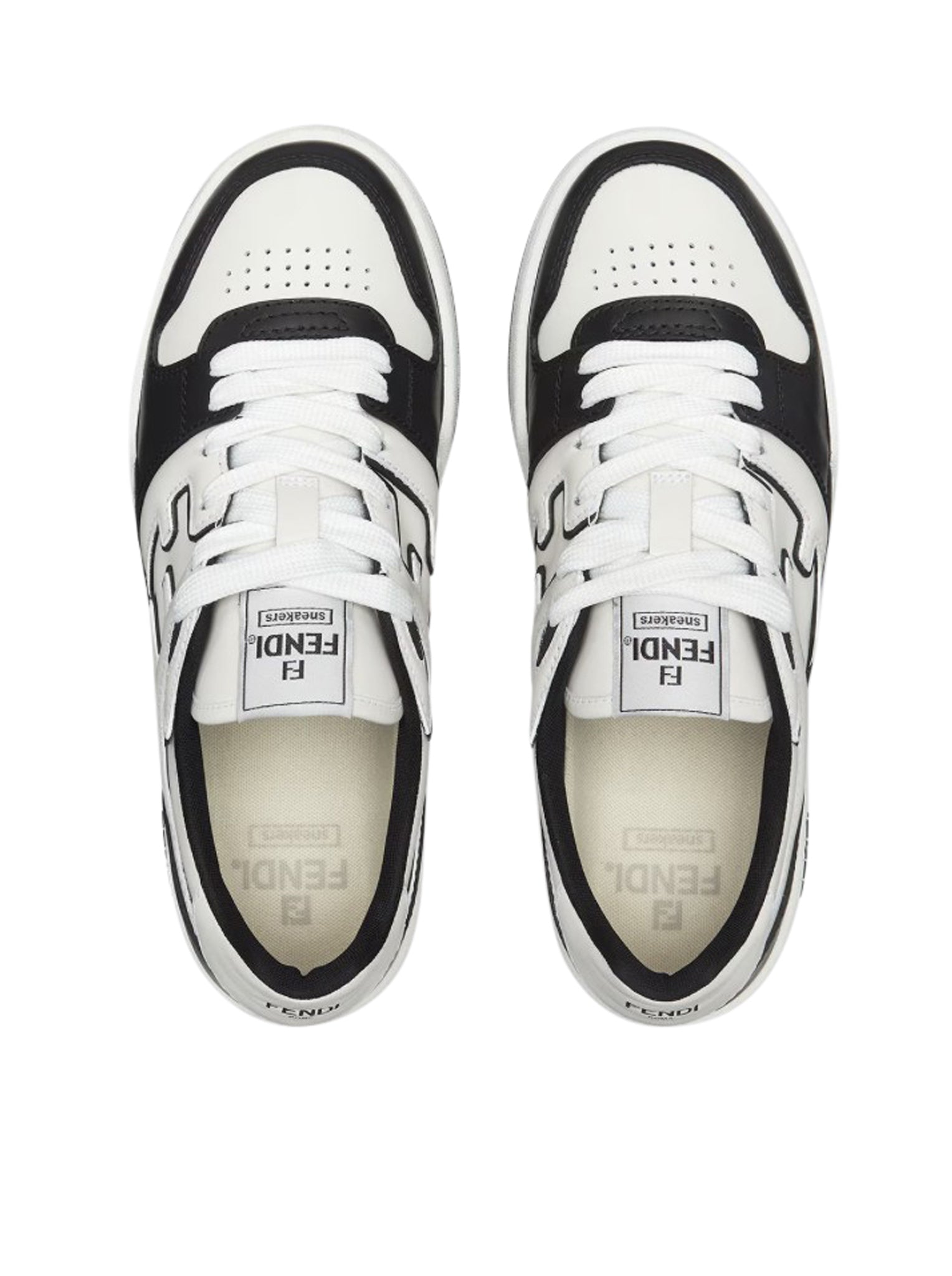 Fendi Match Sneakers for Women - Fashionable Luxury White Leather Low Top Sneakers | Comfortable Designer Shoes for Casual Wear, Street Style & Everyday Outfits