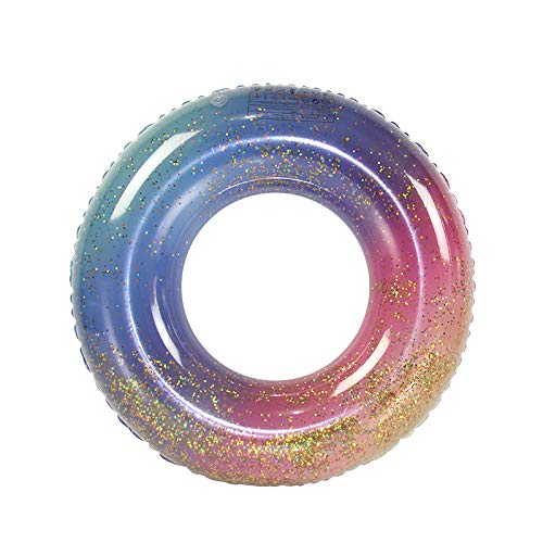 **NW Confetti Sequin Inflatable Pool Float - Fun Swim Ring for Kids & Adults - Durable Swim Tube for Pool, Beach, or Party - Summer Water Toy for Relaxation & Play**