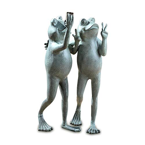 Zeckos SPI Selfie Frog Friends Garden Sculpture - Cute Outdoor Decor for Patio, Yard & Garden - Perfect Gift for Frog Lovers & Nature Enthusiasts