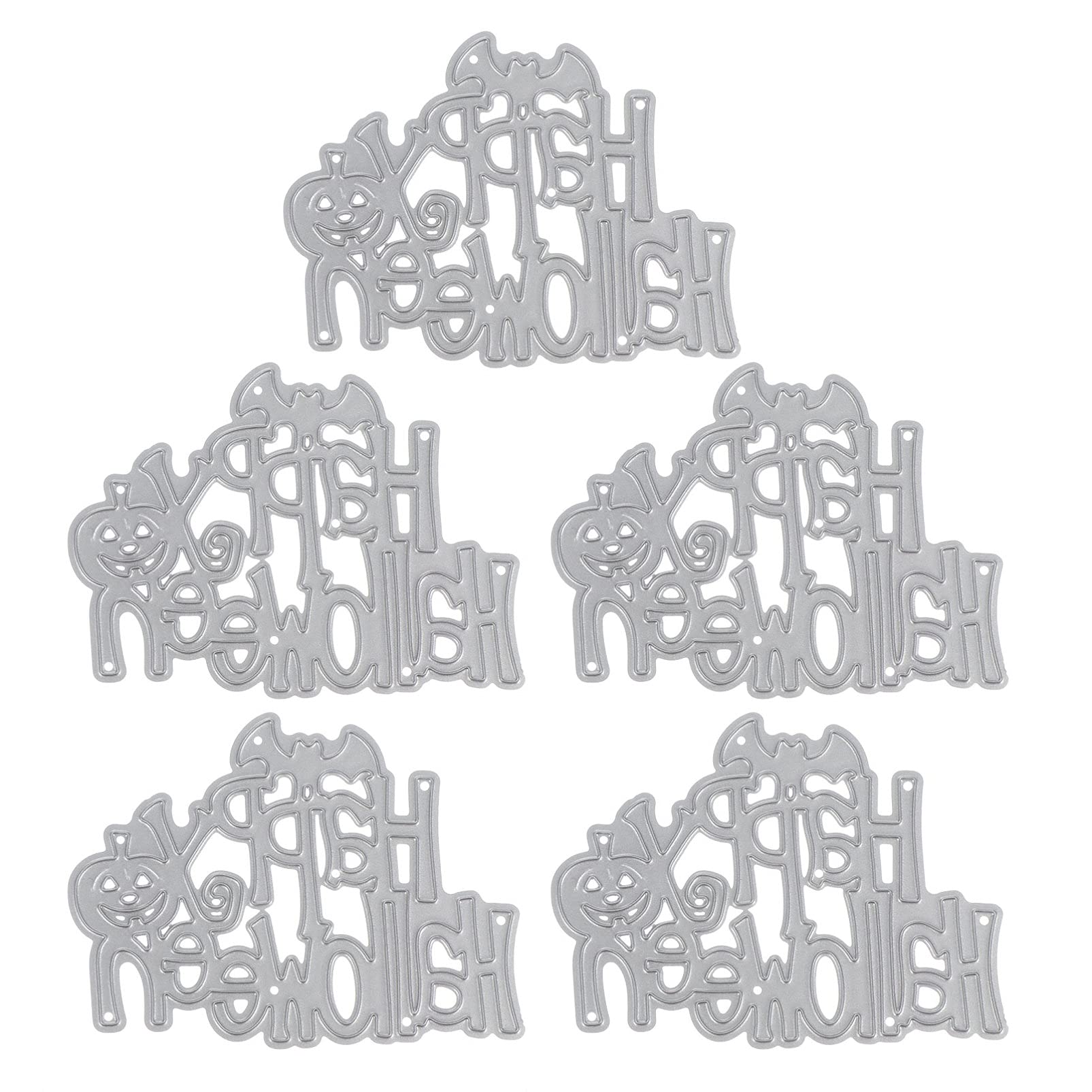 ARTIBETTER 5PCS Halloween Metal Cutting Dies - Scrapbook Stencils for DIY Card Making, Crafts & Party Favors | Perfect for Halloween Decorations, Invitations & Scrapbooking Projects