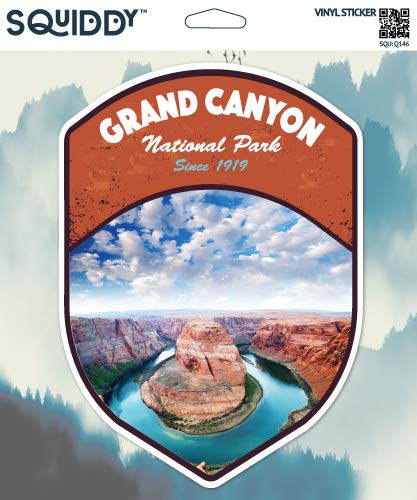 Premium Squiddy Grand Canyon National Park Horseshoe Bend Vinyl Sticker - 8 Inch Tall Decal for Laptops, Water Bottles & Travel Gear - Perfect for Outdoor Enthusiasts & Nature Lovers