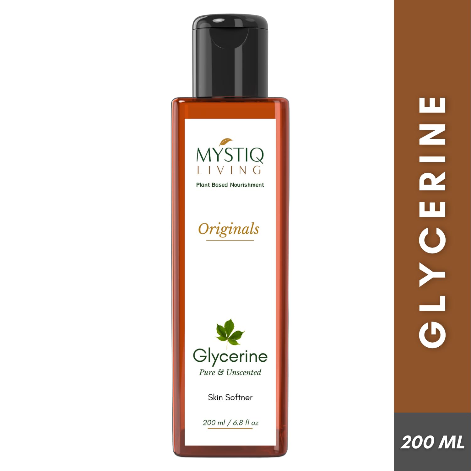 Pure Plant-Based Glycerin for Face, Skin & Body Care - 200ml Unscented Vegan Moisturizer | Hydrating Serum for Dry Skin, DIY Beauty Recipes & Natural Skincare Routine