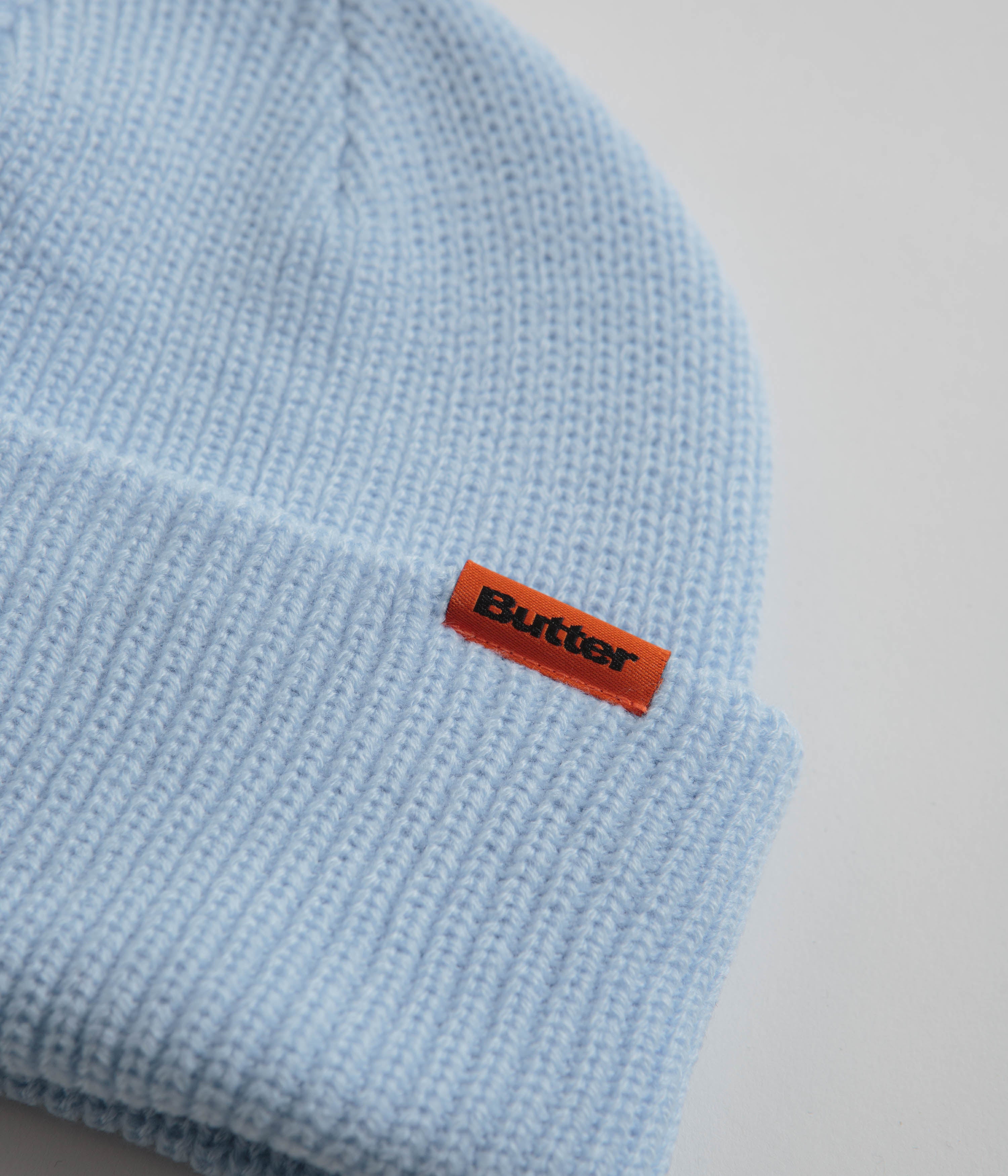 Butter Goods Tall Wharfie Beanie Sky Blue - Warm Winter Knit Hat for Men & Women - Perfect for Outdoor Activities, Skiing, and Cold Weather Fashion