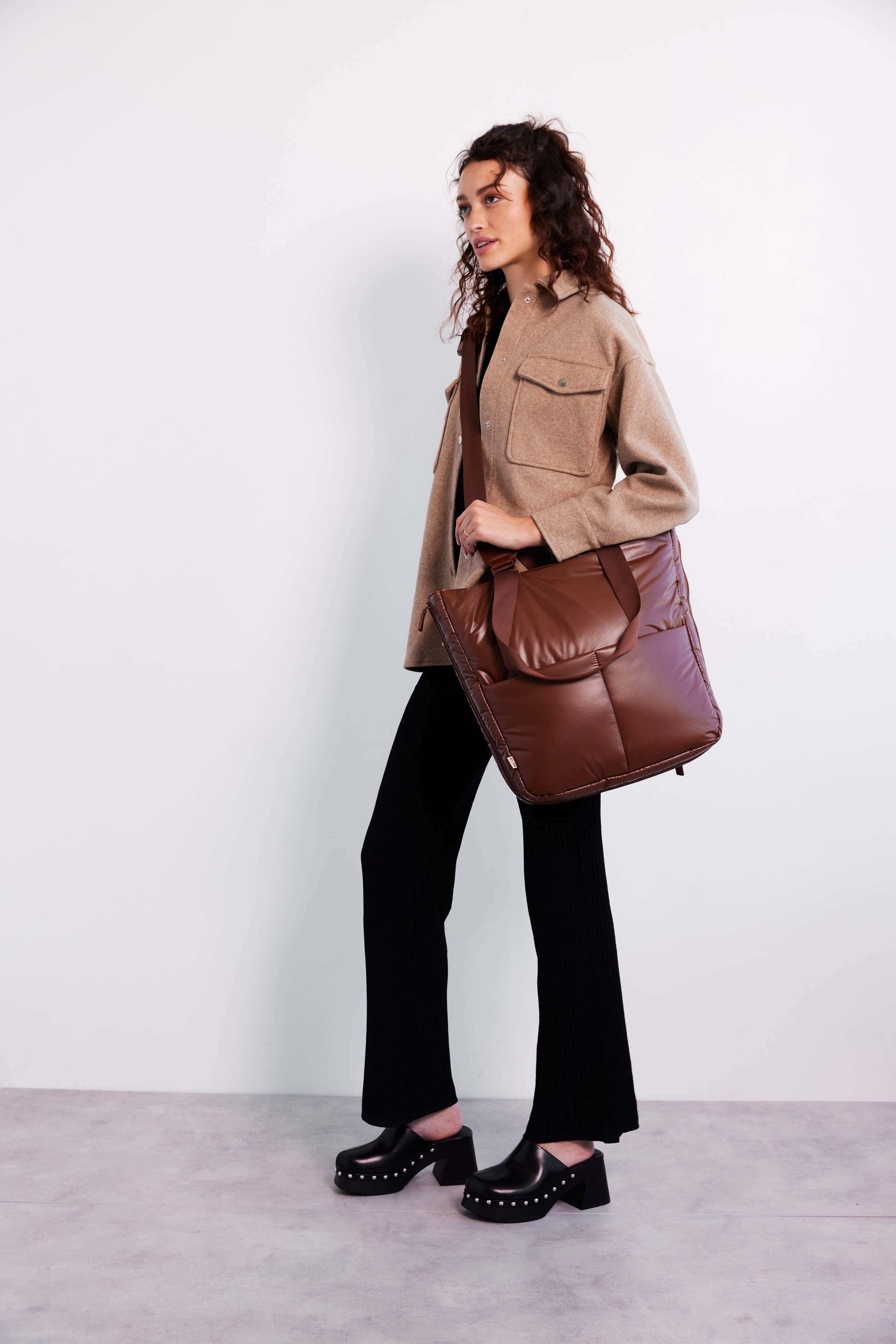 Expandable Maple Tote Bag - Stylish & Spacious Handbag for Women - Perfect for Work, Travel, and Shopping