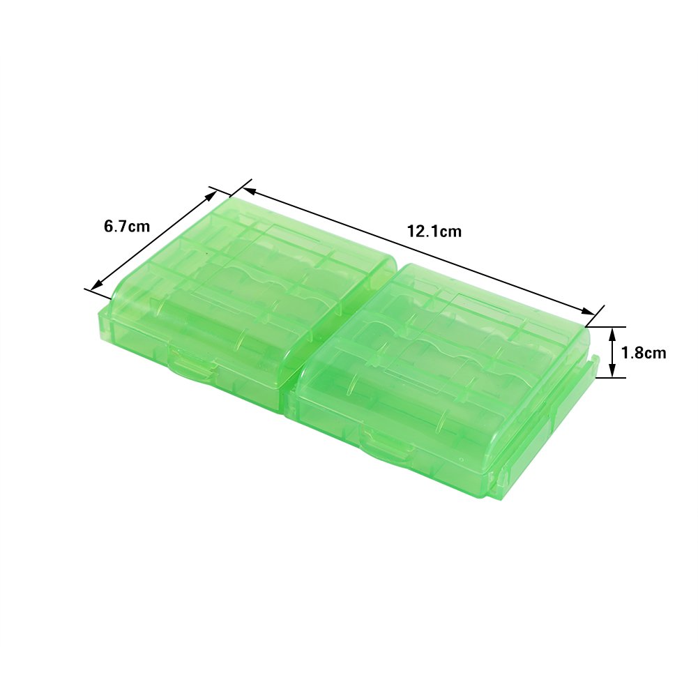 Joyzan 10-Piece Battery Storage Case - Compact AA & AAA Battery Holder Box with Insulated Protective Hinged Lid (4 AA + 5 AAA Capacity) - Perfect for Home, Office, School & Travel Organization