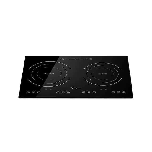 Empava 12 Inch 2 Burner Induction Cooktop - Portable Electric Stove with Touch Control (IDC12B2) - Perfect for Kitchen, RV, Dorm & Small Spaces Cooking