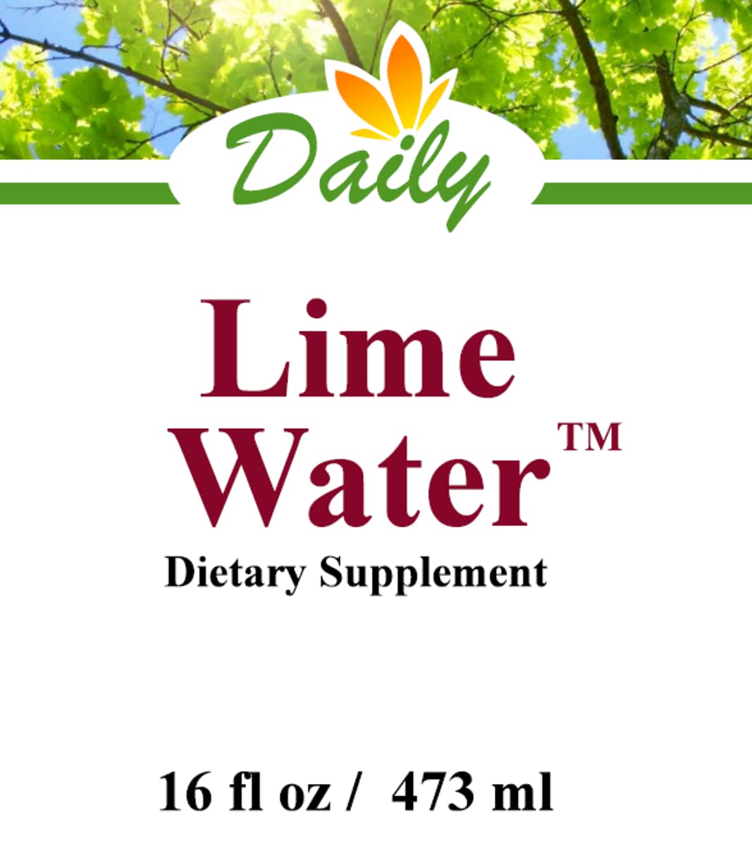 Daily's Lime Water™ - Saturated Calcium Hydroxide in Sulfur Water Solution, 16 fl oz - Perfect for Detox, Skin Care, and Hydration