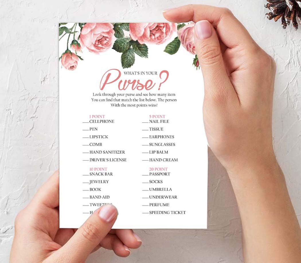 Bachelorette Party Games Set - Floral Bridal Shower Games Bundle (4 Games, 50 Sheets Each) | Fun Wedding Party Activities for Bridesmaids & Guests