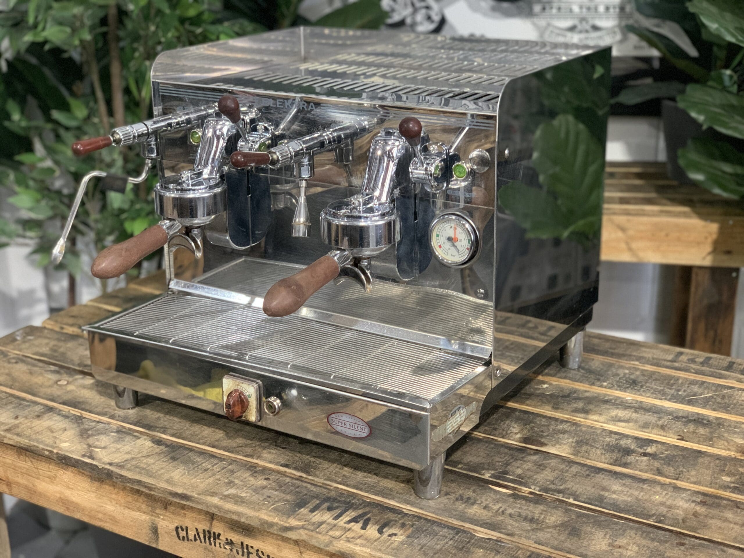 Elektra Sixties T3 Compact 2 Group Espresso Machine - Premium Stainless Steel for Home & Cafe Use