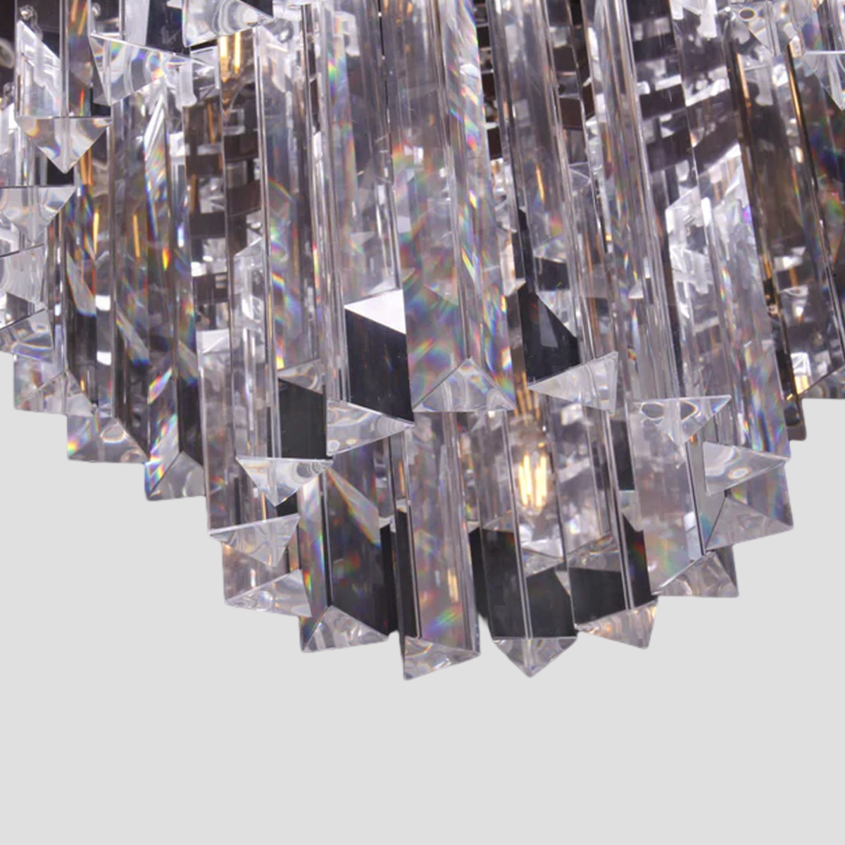 Falria Multi-Tiered Crystal Rod Chandelier - Elegant Lighting Fixture for Dining Room, Living Room & Bedroom Decor