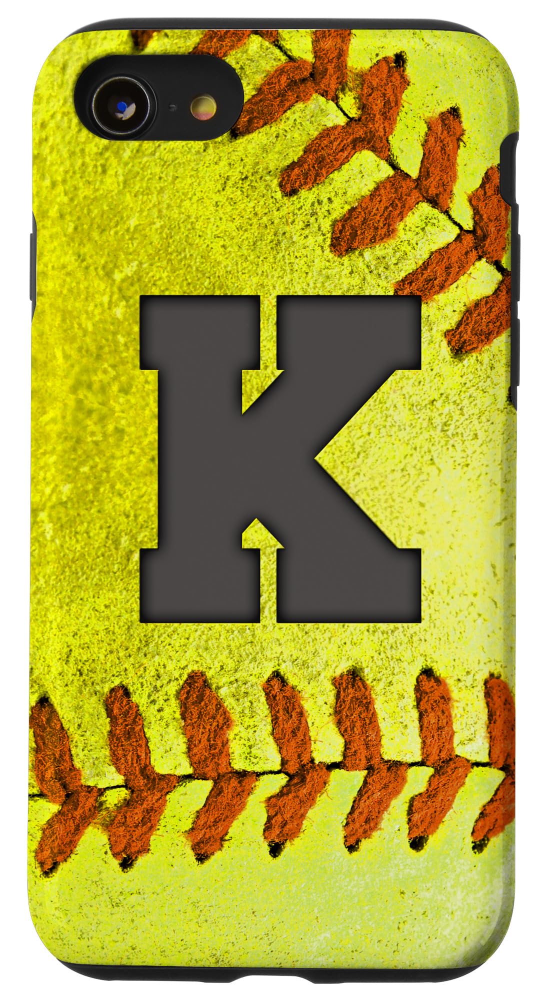 iPhone SE (2020)/7/8 Softball Player Name Gift Case with Letter K - Durable Protective Phone Cover for Baseball/Softball Fans & Players - Perfect for Games, Practice & Team Gifts