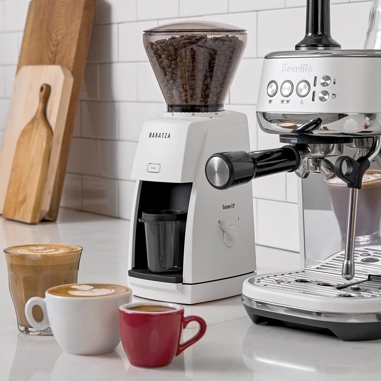 Baratza Encore ESP Coffee Grinder ZCG495WHT - Premium Electric Burr Grinder for Espresso & Drip Coffee - Perfect for Home Baristas & Coffee Enthusiasts - White
