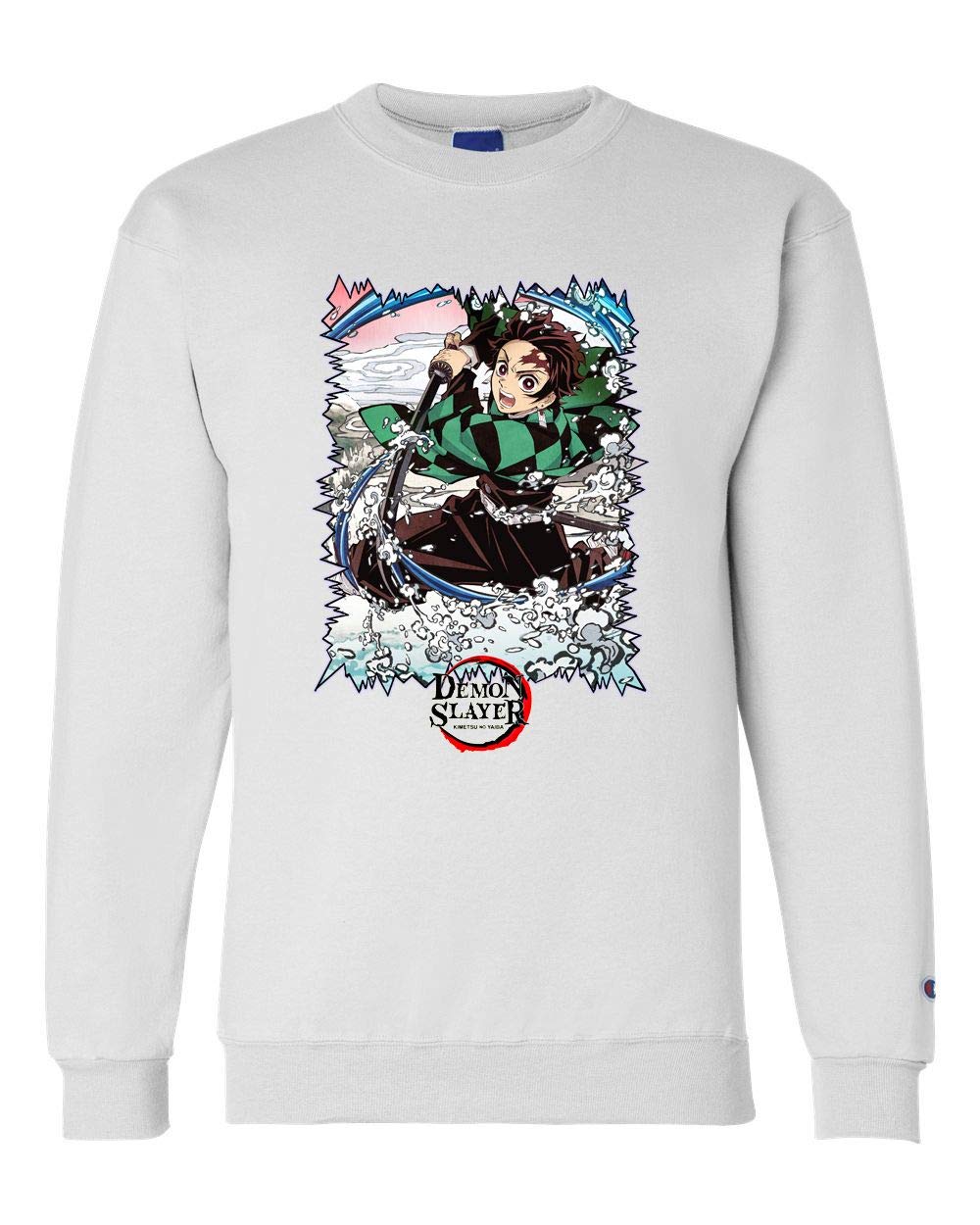 Demon Slayer Kimetsu no Yaiba Anime Unisex Champion Crewneck Sweatshirt | Official Licensed Merch | Casual Wear & Cosplay Outfit for Anime Fans