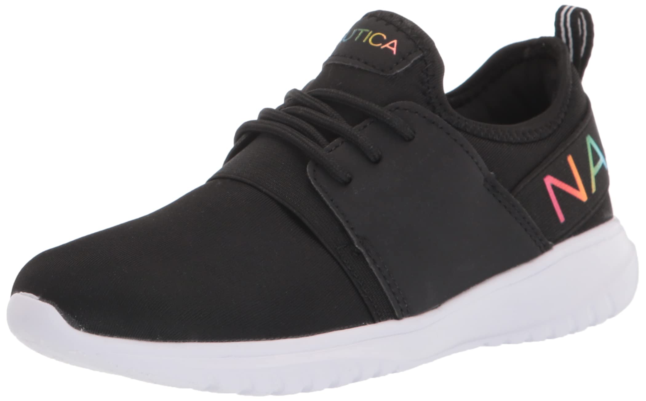 Nautica Kids Girls Metallic Fashion Sneakers - Lightweight Athletic Running Shoes for Toddler, Little & Big Kids | Lace-Up Design for School, Play & Everyday Wear