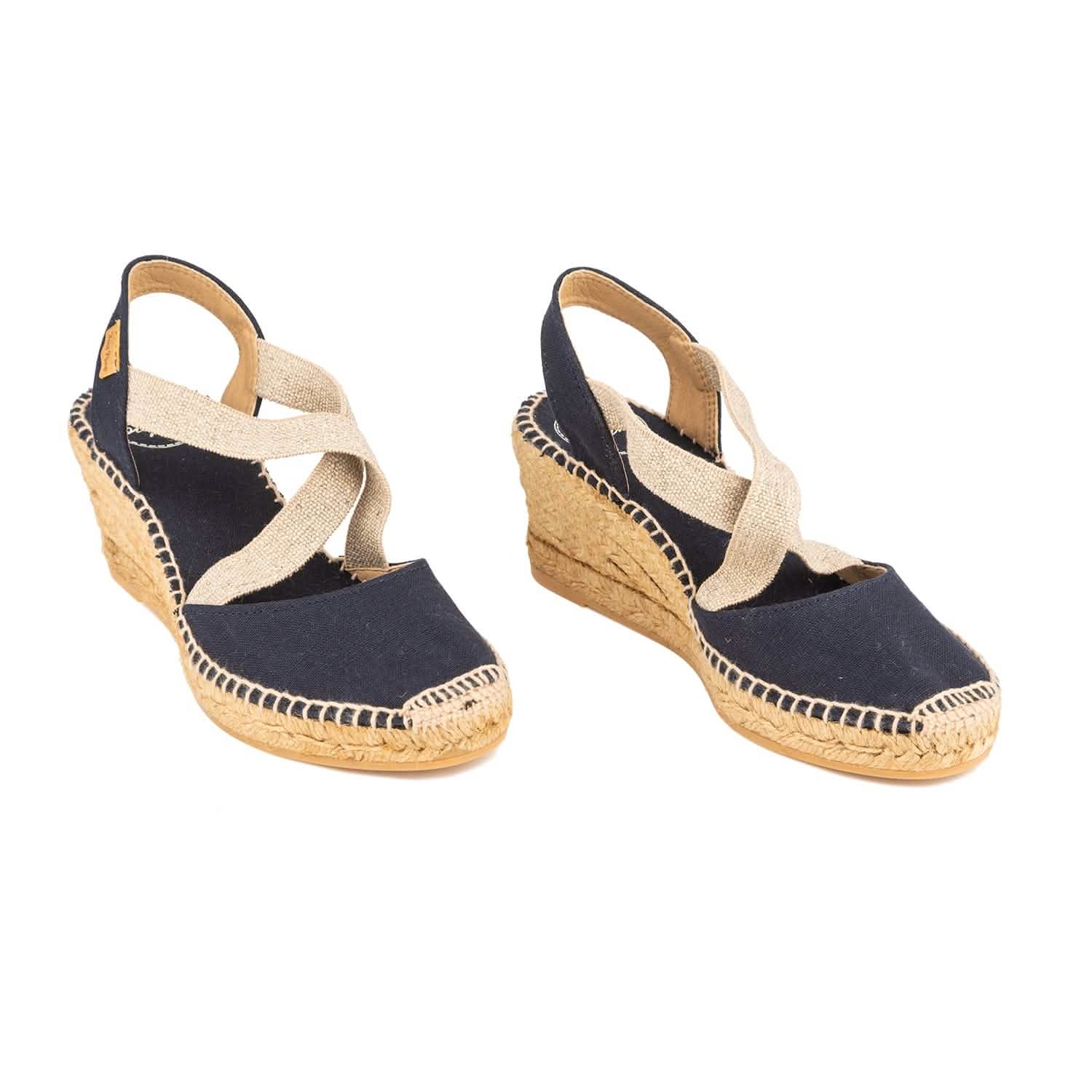 Women's Basic Linen Wedge Espadrille Shoes - Saba L | Comfortable Summer Casual Sandals for Beach, Vacation & Everyday Wear