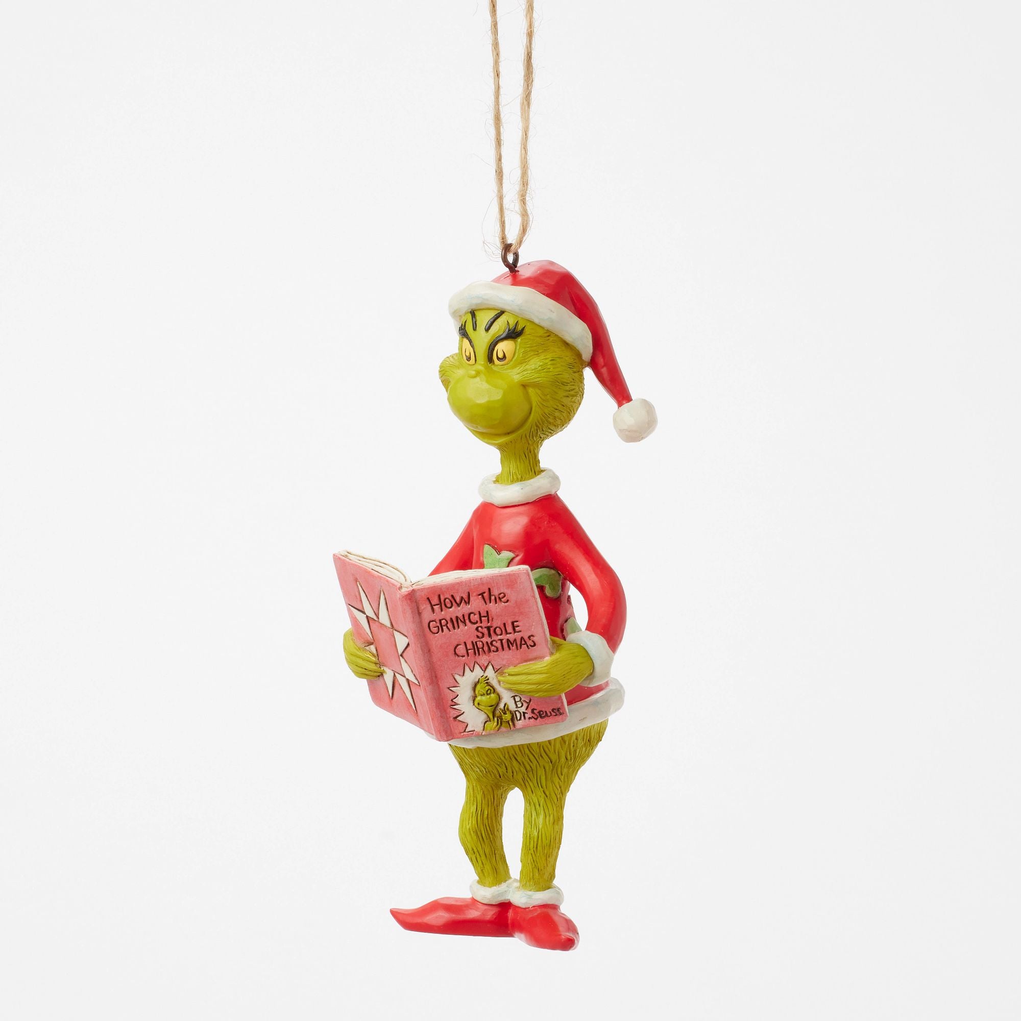 Grinch with Book Christmas Ornament - Perfect for Holiday Tree Decor, Gift Giving & Festive Home Decor