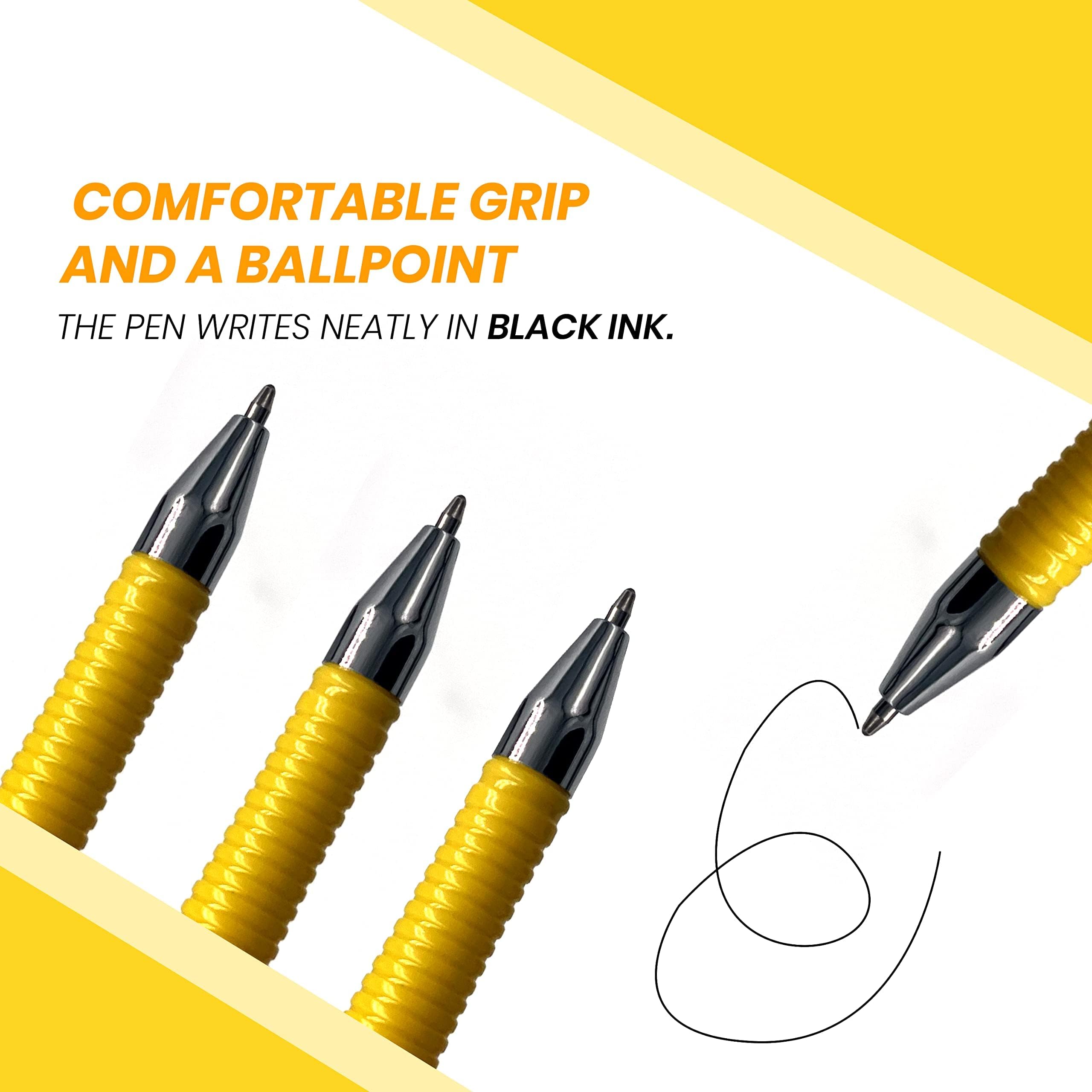 Performore 8-Pack Anti-Theft Pens with Security Cable & Adhesive Base - Smiley Face Design for Home, Office, School - Perfect for Reception Desks, Retail Counters & Public Spaces