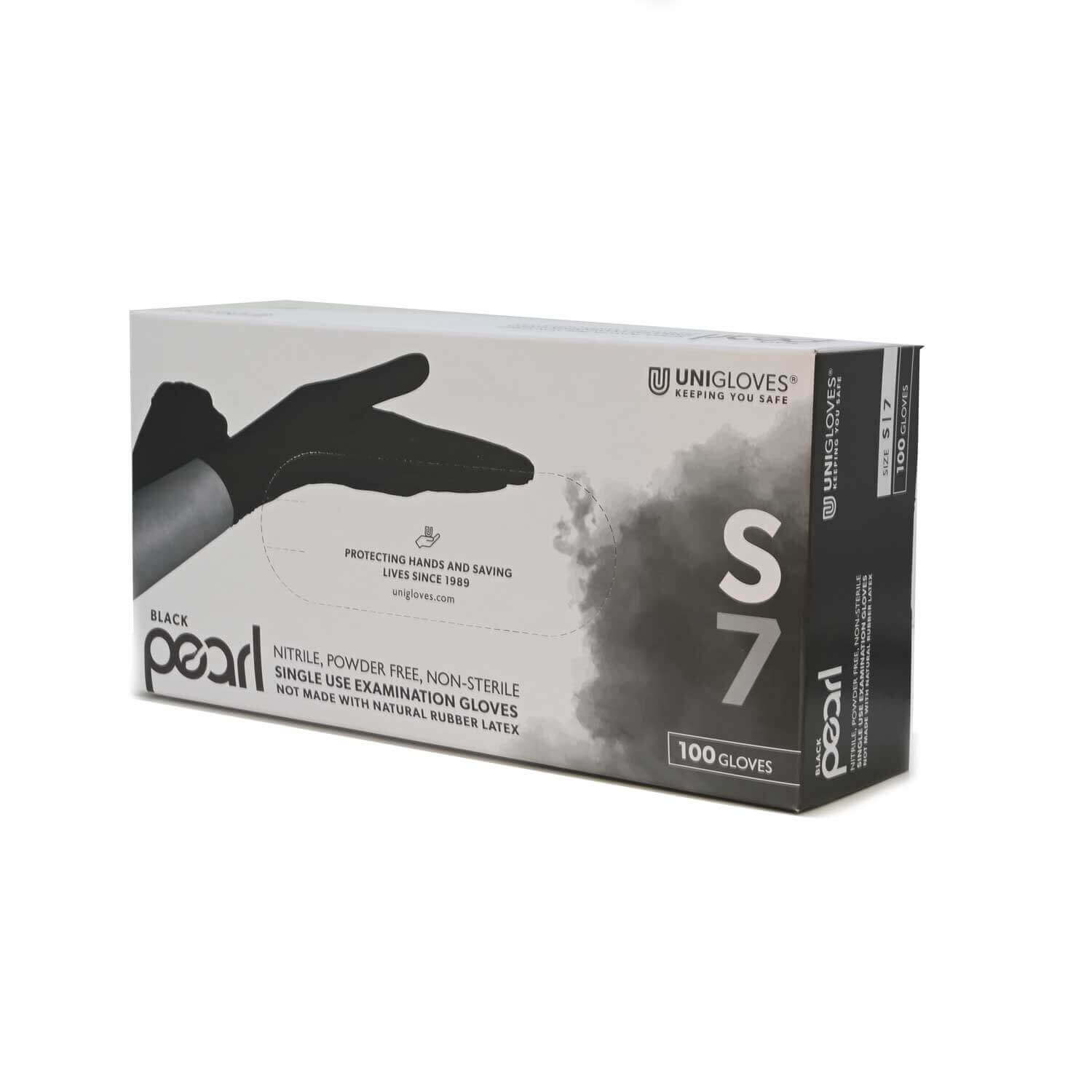 Premium Black Pearl 5mil Nitrile Exam Gloves - Powder Free, Latex Free, Disposable Medical Gloves for Healthcare, Tattoo, Salon & Food Handling - 100pcs/Box