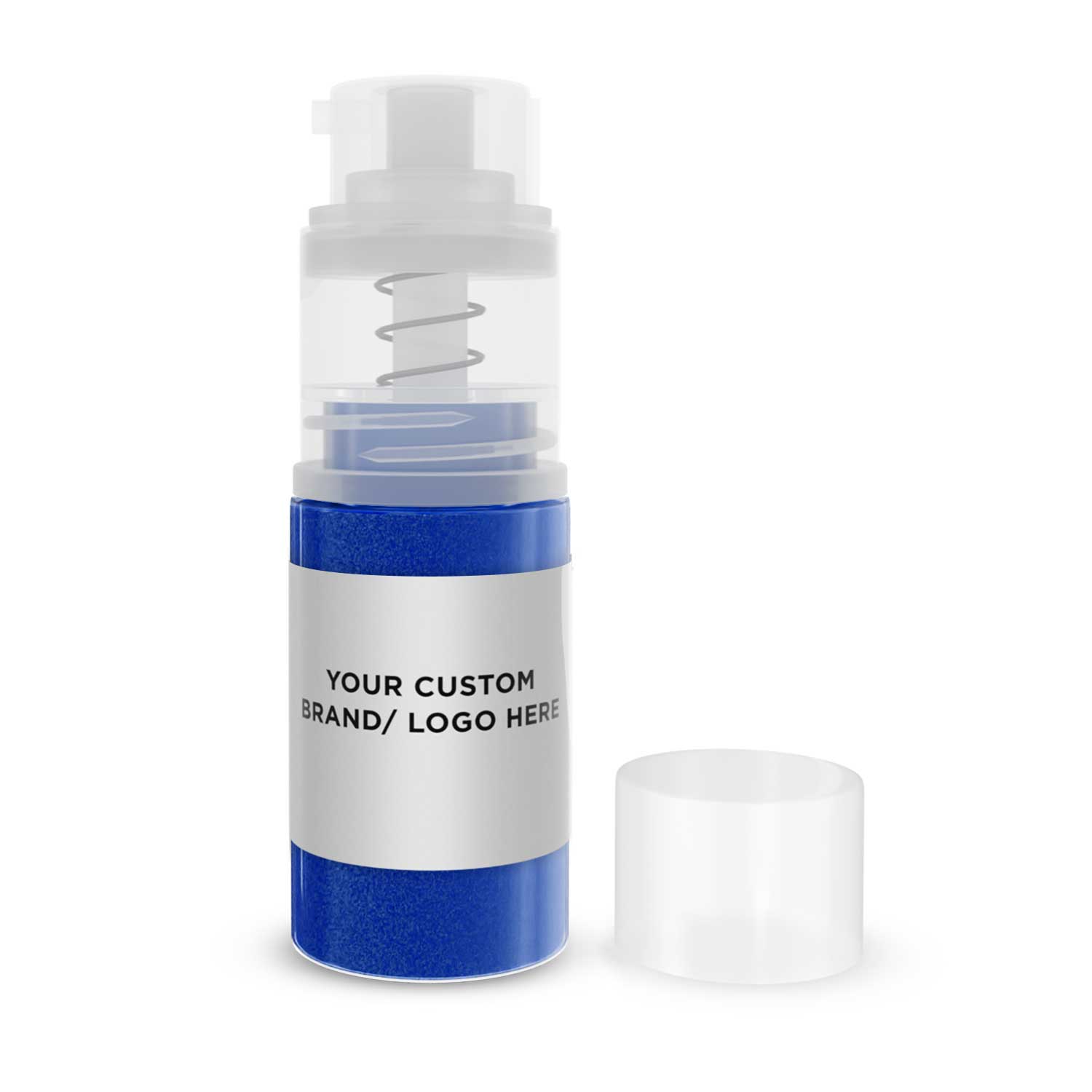 Blue Glitter Mini Spray Pump Bottle - Bulk Wholesale for DIY Crafts, Nail Art, Party Decor & Beauty Products | Private Label Packaging by the Case