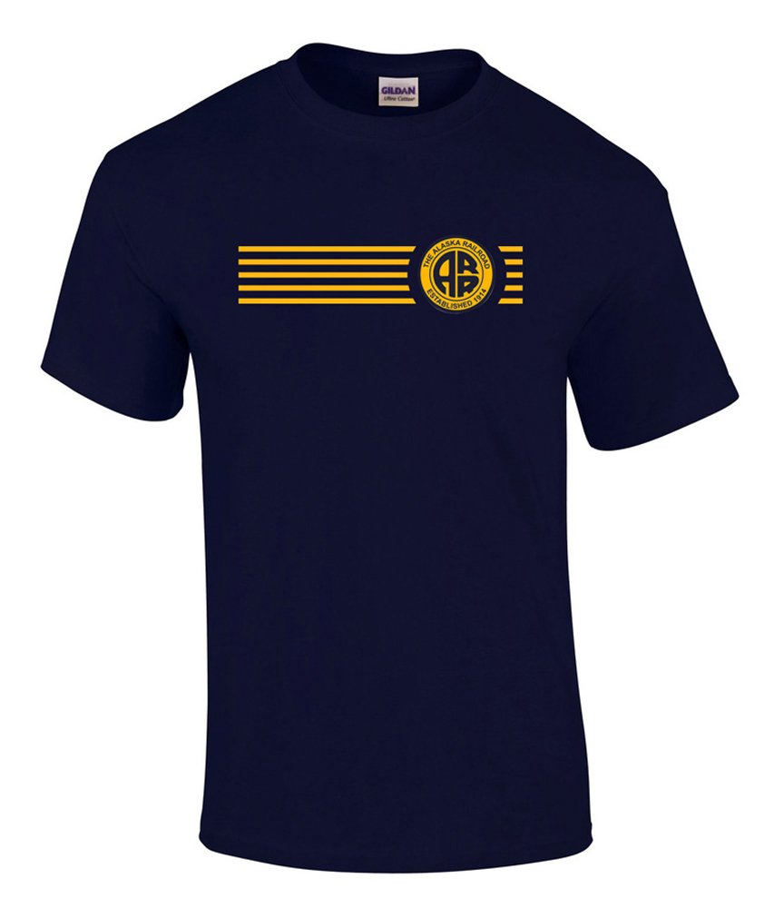 Alaska Railroad Embroidered Logo T-Shirt - Vintage Train Travel Souvenir Tee for Men & Women - Perfect for Outdoor Adventures, Road Trips and Railroad Enthusiasts