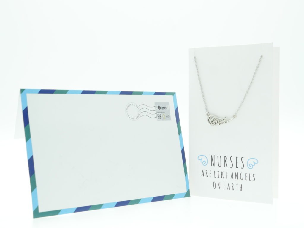 Quan Jewelry Best Nurse Gifts & Graduation Gifts for Nurses - Angel Wing Friendship Necklace for Women | Perfect for Nursing School Graduation, Appreciation Gifts & Best Friend Presents