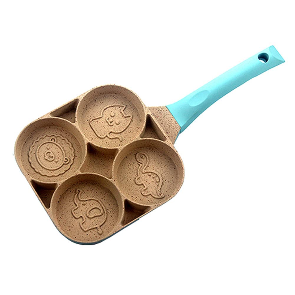 SAXTZDS 4-Cup Non-Stick Maifan Stone Egg Frying Pan - Breakfast Pot, Pancake Pan, Omelet Pan - Perfect for Baking, Cooking Eggs & Breakfast Meals - Durable Kitchen Cookware for Home & Restaurant Use
