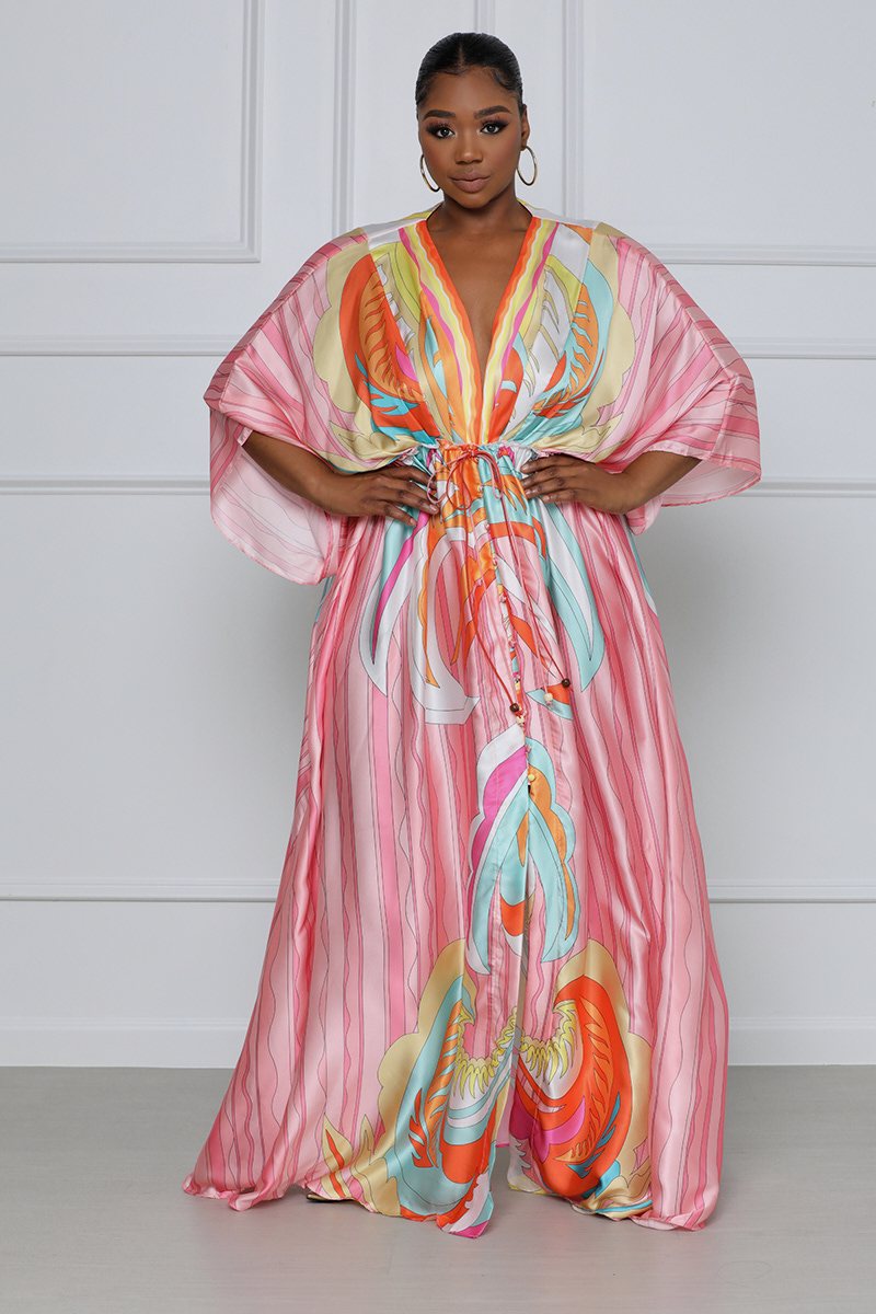 Vacation Ready Satin Maxi Dress for Women - Flowy Plus Size Summer Beach Dress for Travel, Wedding Guest & Special Occasions