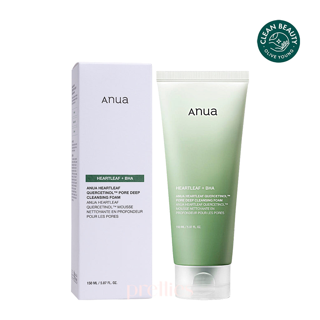 ANUA Heartleaf Quercetinol Pore Deep Cleansing Foam 150ml - Korean Skincare for Oily & Acne-Prone Skin - Perfect for Daily Deep Cleansing Routine