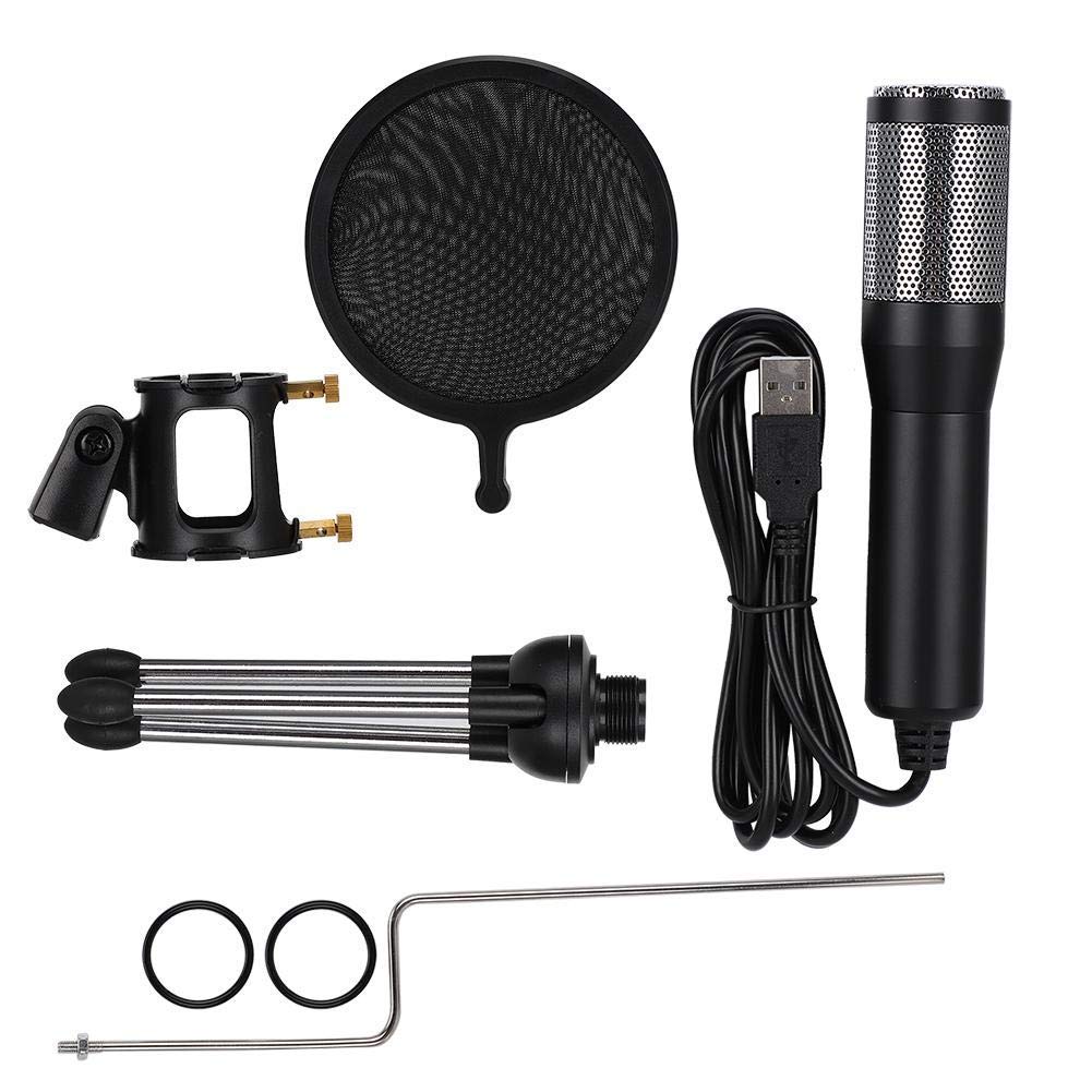 USB Noise Cancelling PC Microphone with Stereo Sound & Pop Filter - Professional Live Streaming, Gaming, Conference Mic for Desktop, Laptop (Includes Adjustable Holder & Spray Guard) - Perfect for Zoom Calls, Podcasting & Online Meetings