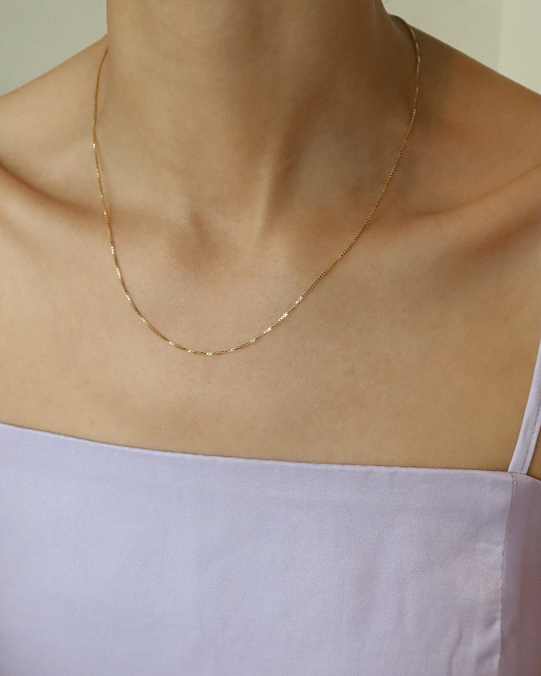 Elegant Box Chain Necklace for Women - 18K Gold Plated Stainless Steel Jewelry - Perfect for Everyday Wear, Parties & Gifts