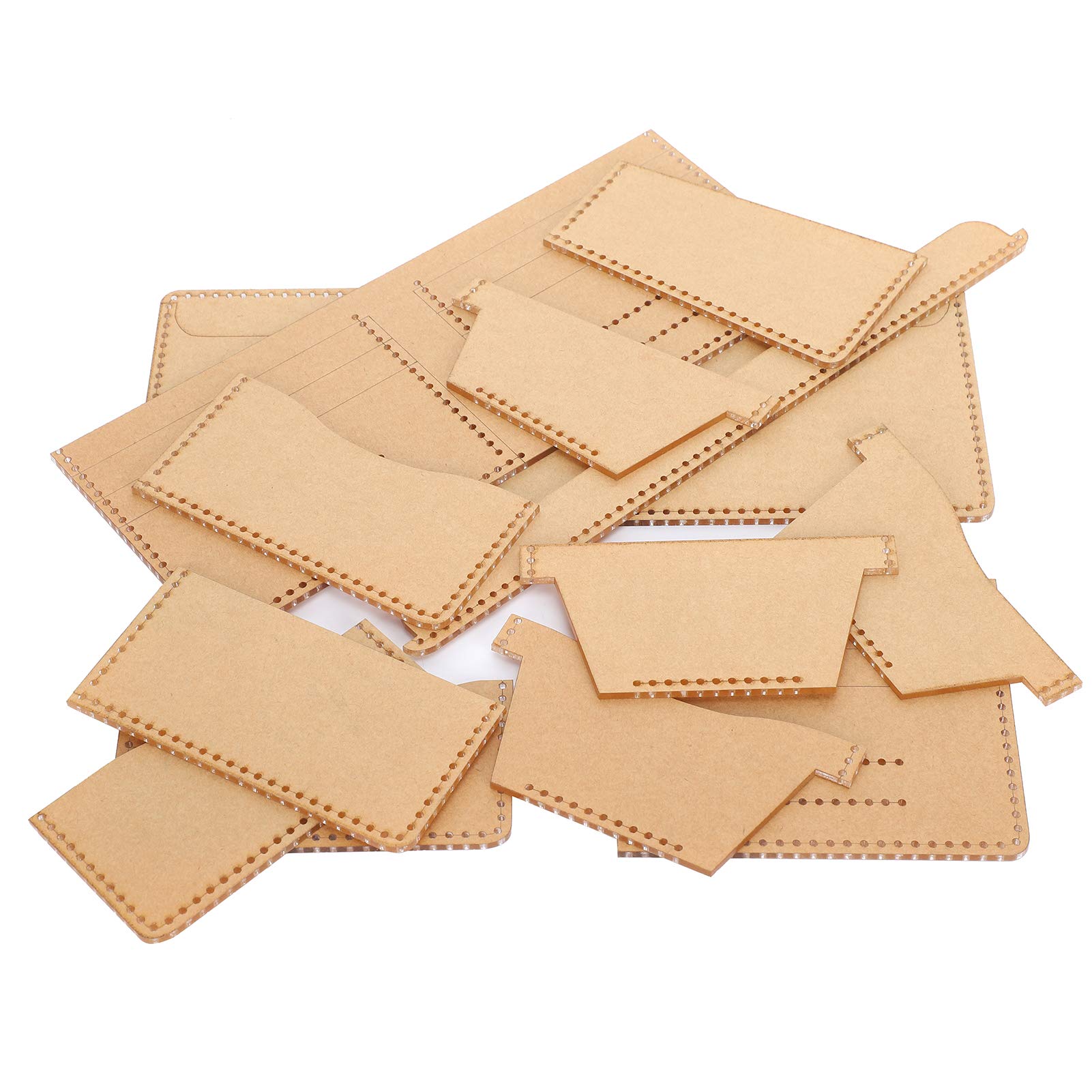 13-Piece Leather Acrylic Template Set - Clear Wallet Pattern Stencils for Leather Crafting, Quilting & Sewing | DIY Leatherworking Tools for Wallets, Bags & Accessories