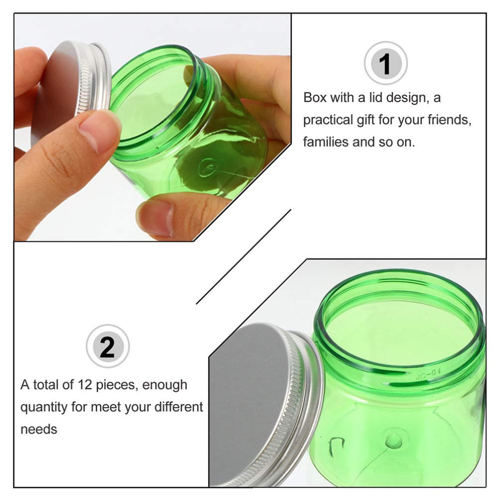 Healifty 10-Piece Clear Plastic Cream Storage Boxes - Travel-Size Cosmetic Jars & Makeup Containers for Creams, Toiletries & Food | Perfect for Home Organization & Travel Essentials