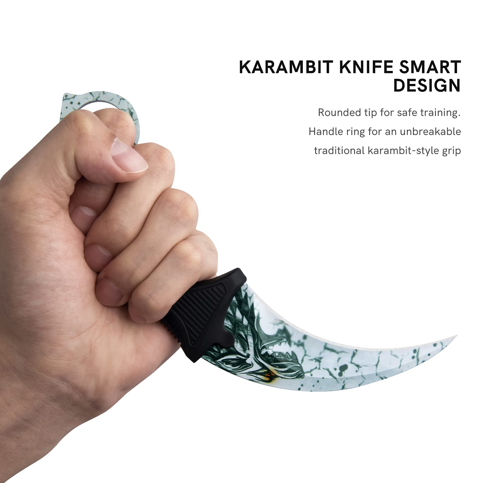 Karambit Knife - Fixed Blade Tactical Camping & Hunting Knife with Sheath & Paracord - Outdoor Survival Tool for Hiking, Bushcraft, Adventure - Perfect for Campers, Hunters & Knife Collectors