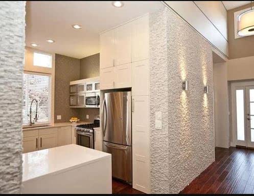 Italian White Carrara Split Face 1x2 Marble Mosaic Tile - Premium Wall & Backsplash Tile for Kitchen, Bathroom, Fireplace, Accent Wall | Elegant Home Decor & Commercial Use