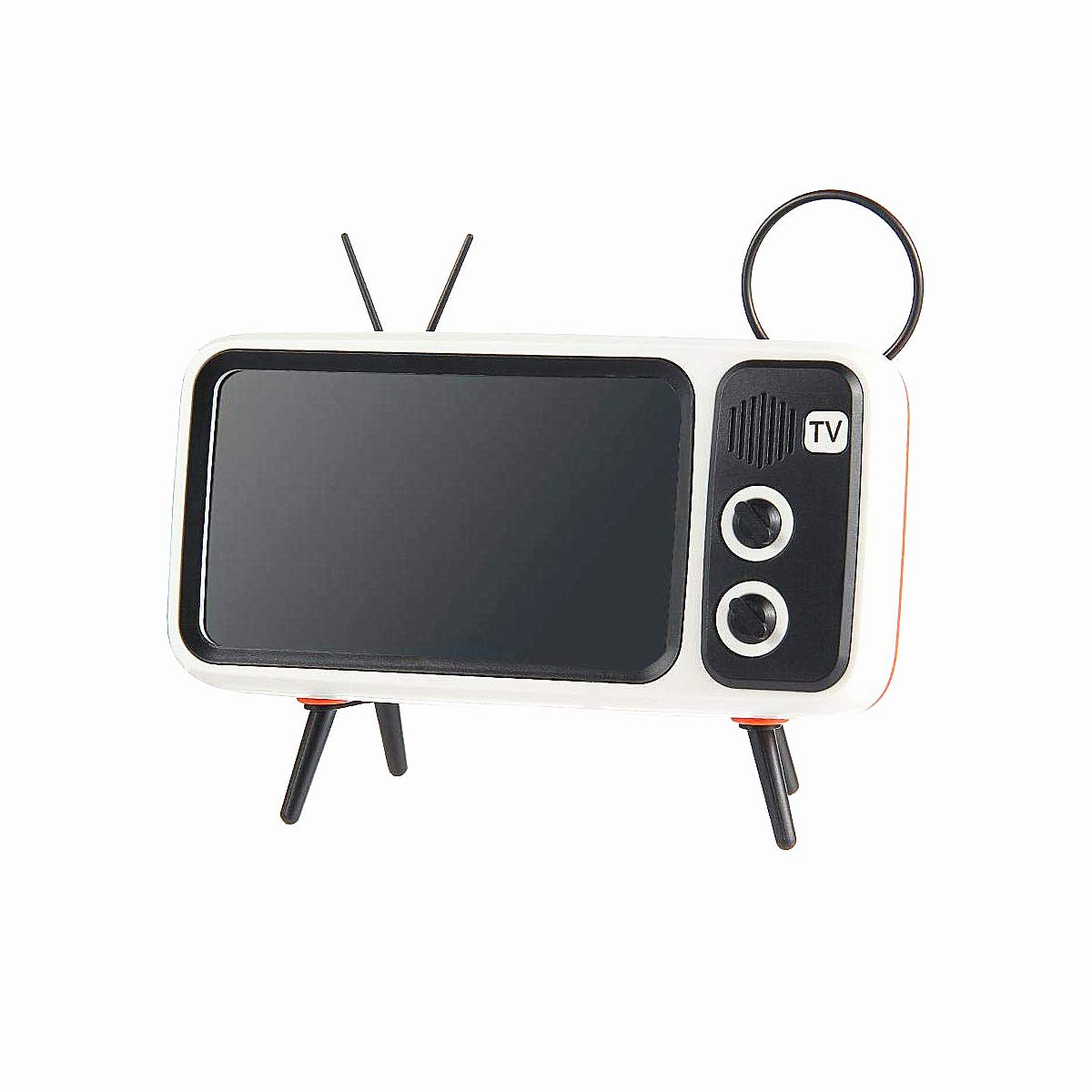 Universal TV Speaker Phone Stand Holder - Compatible with Smartphones Under 6.5 Inches, Front Black & Back Gray - Perfect for Home Entertainment, Office Desk, and Car Use