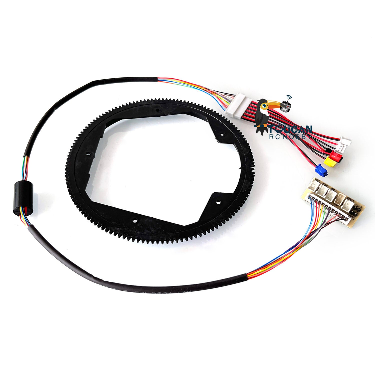 US Stock 360° Rotating Plastic Gear 7.0 Electric Slip Ring 12P for 1/16 Henglong RC Tank - Military Radio Control Model DIY Parts | Perfect for RC Tank Upgrades & DIY Projects