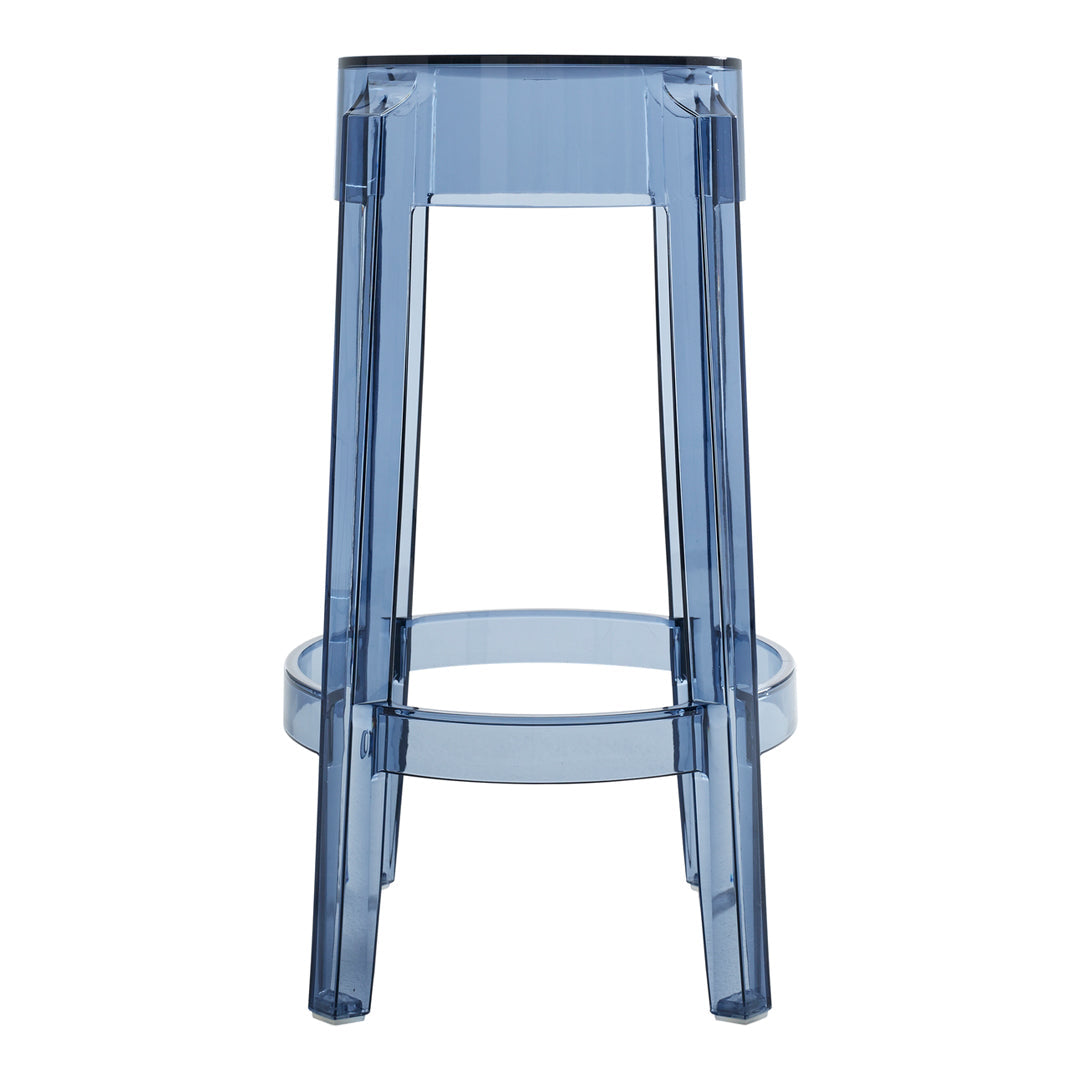 Charles Ghost Stool Set of 2 - Modern Acrylic Bar Stools for Kitchen Island & Home Decor - Perfect for Dining Room, Lounge & Contemporary Interior Design
